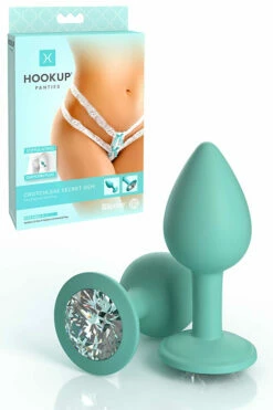 Pipedream Crotchless Secret Gem Panty with Butt Plug