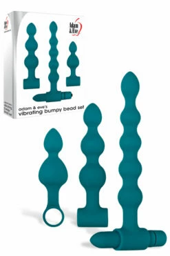 Adam and Eve Vibrating Bumpy Anal Bead Set (4 Pce)