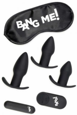 Bang Backdoor Adventure Set - Butt Plugs, Bullet & Blindfold (6 Pce)