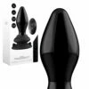 Shots Stretchy - 4.13" Handblown Glass Vibrating Anal Plug - With Suction Cup & Remote Control