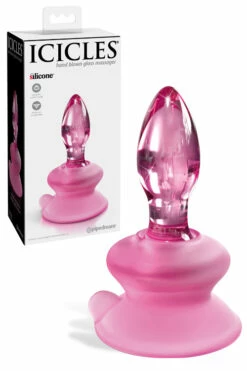 Pipedream 3.2" Glass Butt Plug with Suction Base