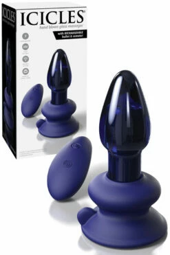 Pipedream Vibrating Glass Butt Plug With Remote & Removable Suction Cup