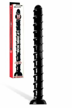 Hosed Flexible Textured 18" Anal Snake with Suction Base