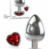 Adam and Eve Small 2.81" Metal Butt Plug with Jewel Heart Base