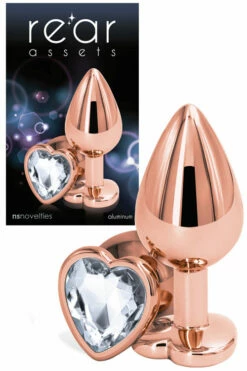 Nsnovelties 3.2" Butt Plug With Crystal Heart Base