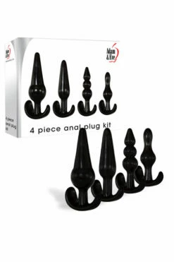 Adam and Eve Textured Anal Plug Kit (4 Pce)