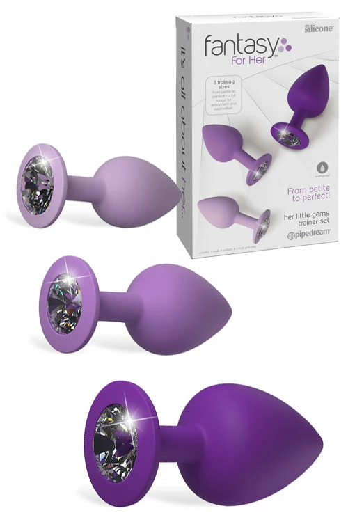 Pipedream Silicone Anal Trainer Set with Jewels (3 Pce) 1 Pipedream Silicone Anal Trainer Set with Jewels (3 Pce)