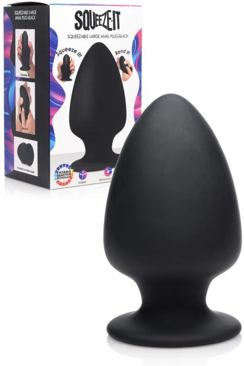 Squeeze-It Squeezable Silicone 5.1" Butt Plug 1 Squeeze-It Squeezable Silicone 5.1" Butt Plug