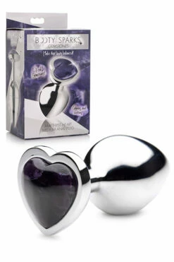 Booty Sparks Gemstones Amethyst Heart Anal Plug