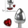 Adam and Eve Large 3.73" Metal Butt Plug with Jewel Heart Base