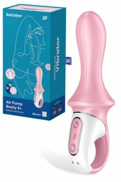Satisfyer Air Pump Booty 5 7" Inflatable Anal Vibrator with App Control