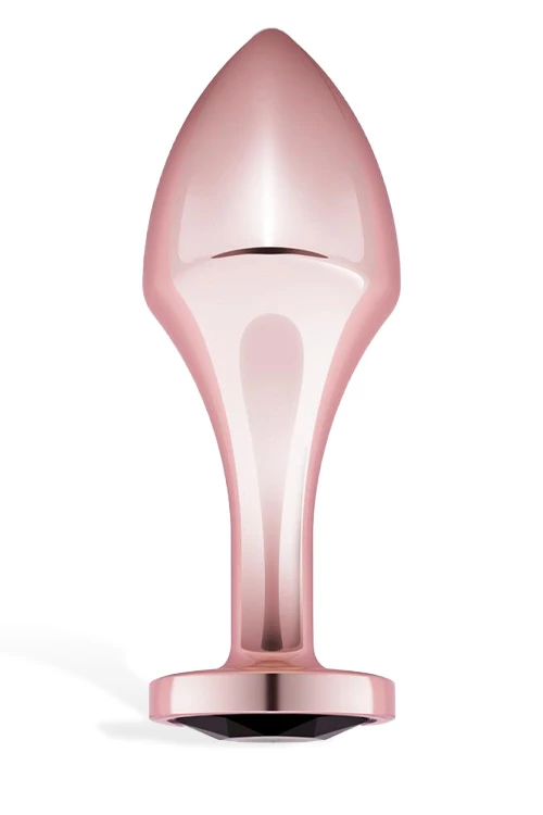 Rosy Gold Nouveau - 3.7" Metal Butt Plug 1 Rosy Gold Nouveau - 3.7" Metal Butt Plug