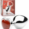 Booty Sparks Gemstones Red Jasper Heart Anal Plug