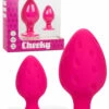 California Exotic Cheeky Pink Silicone Butt Plug Set (2 Pce)