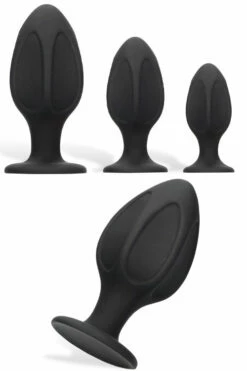 OUCH! Silicone Diamond Butt Plug Set (3 Pce)