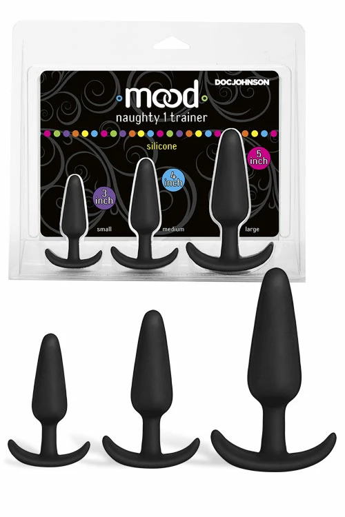 Doc Johnson Silicone Anal Trainer Butt Plugs (3 Pce Set) 1 Doc Johnson Silicone Anal Trainer Butt Plugs (3 Pce Set)