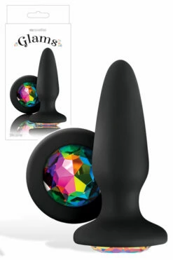 Nsnovelties 4" Butt Plug with Rainbow Gem Base