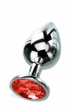 Curious Candy January - 2.7" Garnet Birthstone Butt Plug with Jewel