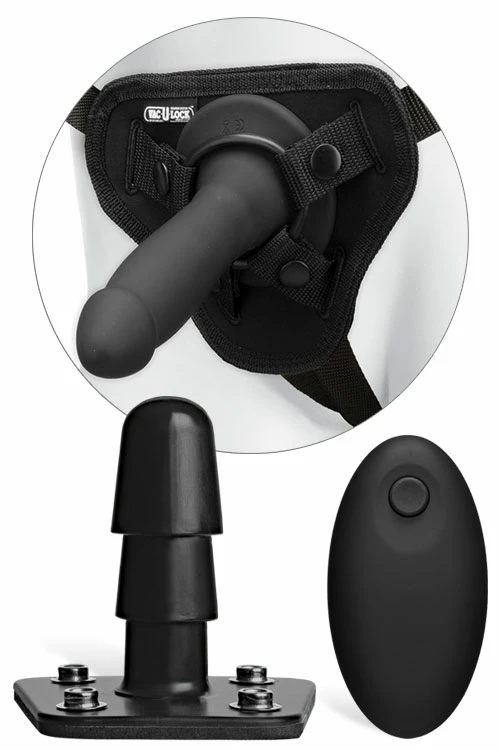 Doc Johnson Vac-U-Lock Semi-Realistic 6.5" Silicone Dildo Vibrating Set 1 Doc Johnson Vac-U-Lock Semi-Realistic 6.5" Silicone Dildo Vibrating Set