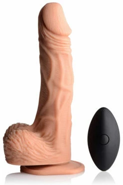 Strap U Vibrating & Rotating 8" Dildo With Strap On Harness