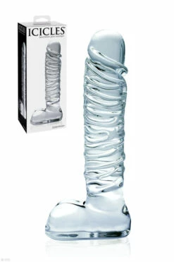 Pipedream 8.25" Textured Glass Dildo