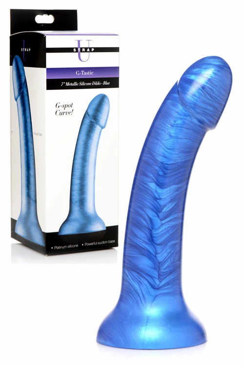 Strap U G-Tastic 7" Metallic Silicone Dildo 1 Strap U G-Tastic 7" Metallic Silicone Dildo