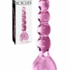 Pipedream 6" Noduled Glass Dildo with Heart Handle