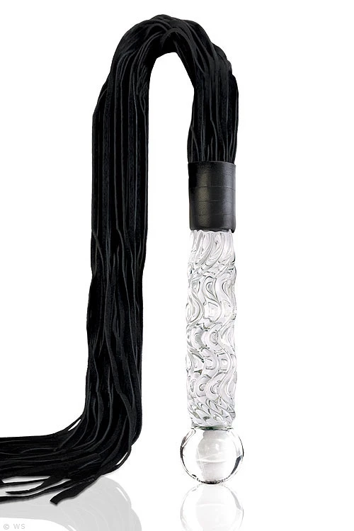 Pipedream Flogger with 6.75" Glass Dildo Handle 1 Pipedream Flogger with 6.75" Glass Dildo Handle