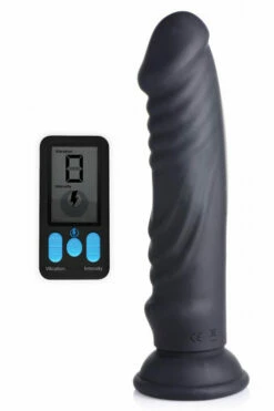 Zeus Electro-Stimulation Vibrating Silicone Dildo with Remote