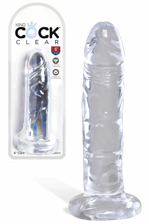 Pipedream King Cock 6" Dildo With Suction Base 1 Pipedream King Cock 6" Dildo With Suction Base