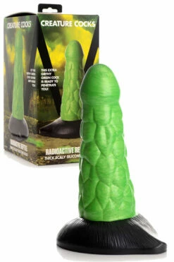 Creature Cocks Radioactive Reptile - 7.5" Thick Scaly Silicone Dildo