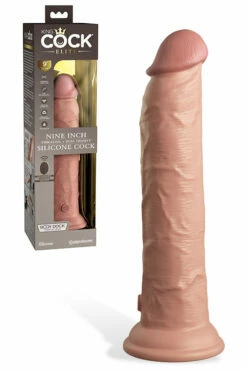 Pipedream King Cock Elite Dual Density Vibrating 9" Silicone Dildo