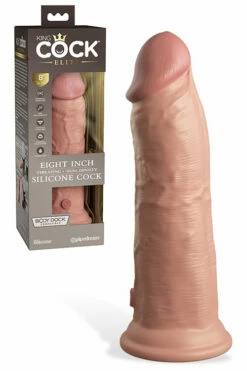 Pipedream King Cock Elite Dual Density Vibrating 8" Silicone Dildo
