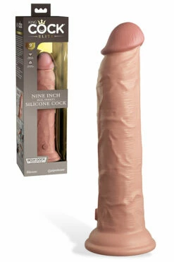 Pipedream King Cock Elite Dual Density 9" Silicone Dildo