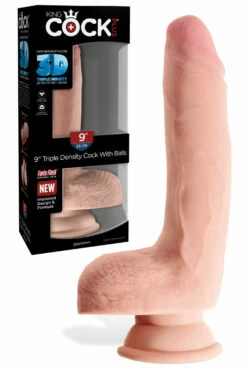 Pipedream King Cock Triple Density 9" Dildo With Balls