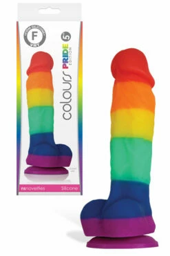 Nsnovelties 5" Realistic Rainbow Platinum Silicone Dildo