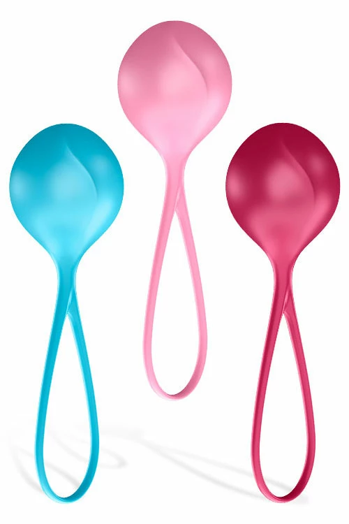 Satisfyer 5" Weighted Single Kegel Balls (3 Pce Set) 1 Satisfyer 5" Weighted Single Kegel Balls (3 Pce Set)