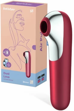 Satisfyer Dual Love - 6.3" Clitoral Stimulator with Air Pulse Tech, Vibration & App Control