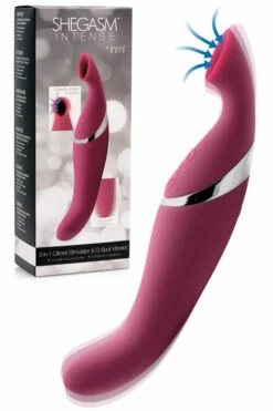 Inmi 7.75" Intense 2-In-1 Clitoral Suction & G-Spot Vibrator