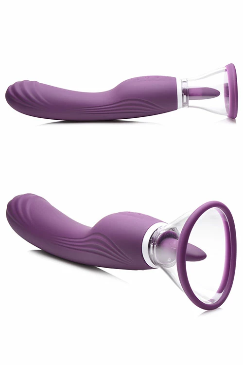 Inmi 9.6" Vibrating Pump with Tongue Stimulator & G-Spot Handle 2 Inmi 9.6" Vibrating Pump with Tongue Stimulator & G-Spot Handle - Image 2