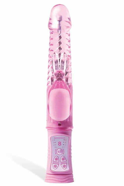 Adam and Eve Beginner's Rotating Beaded 9" Rabbit Vibrator 2 Adam and Eve Beginner's Rotating Beaded 9" Rabbit Vibrator - Image 2