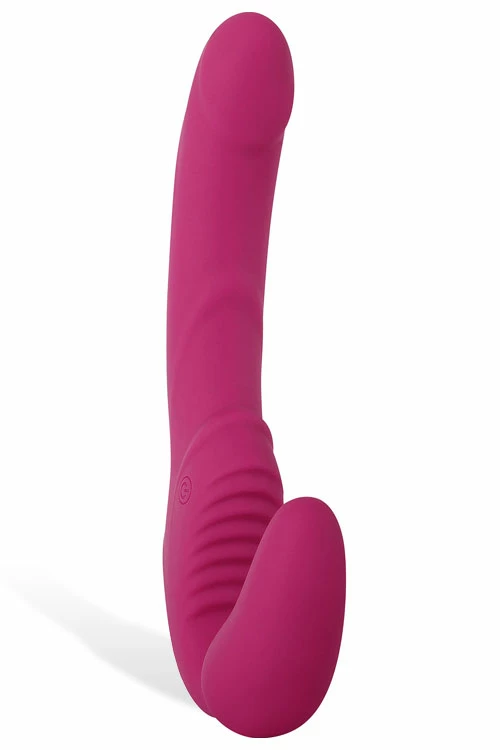 Adam and Eve Vibrating Silicone 8.75" Strapless Strap On 2 Adam and Eve Vibrating Silicone 8.75" Strapless Strap On - Image 2