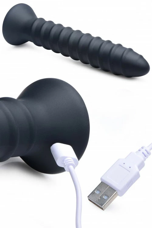 Master Series Spiral Silicone 8" Vibrator 2 Master Series Spiral Silicone 8" Vibrator - Image 2