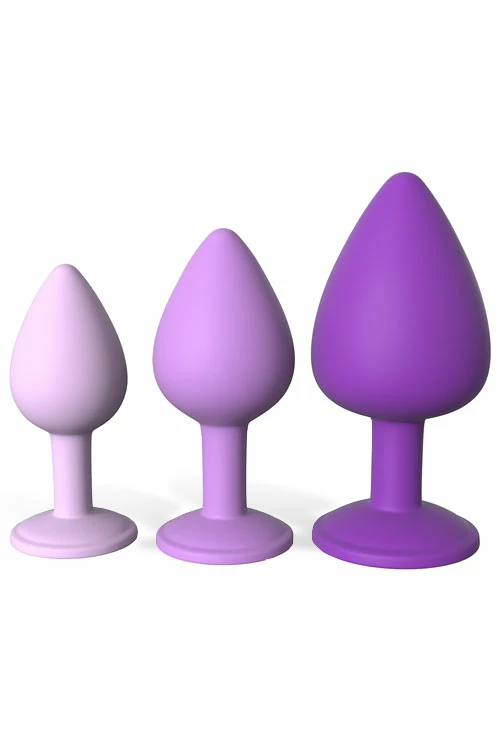 Pipedream Silicone Anal Trainer Set with Jewels (3 Pce) 2 Pipedream Silicone Anal Trainer Set with Jewels (3 Pce) - Image 2