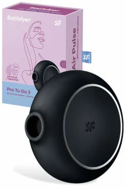 Satisfyer Pro To Go 3 - 3.4" Travel Clitoral Stimulator with Air Pulse Tech & Vibration -Women's Sex Toys Shop large 3 124