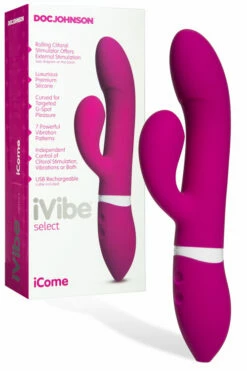 Doc Johnson iVibe Select iCome 9" Silicone Rabbit 6 Doc Johnson iVibe Select iCome 9" Silicone Rabbit -Women's Sex Toys Shop large 3 192