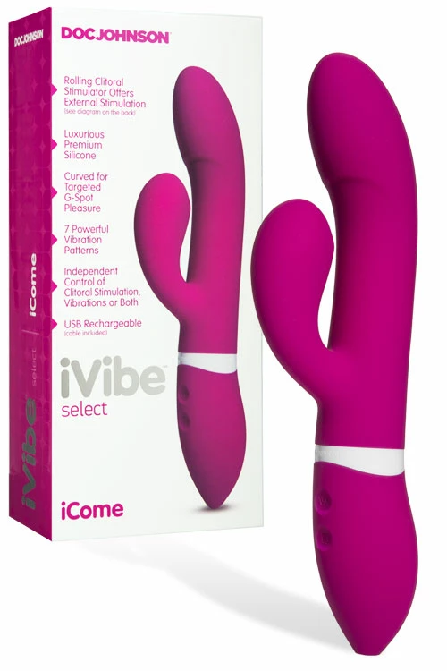 Doc Johnson iVibe Select iCome 9" Silicone Rabbit 3 Doc Johnson iVibe Select iCome 9" Silicone Rabbit - Image 3