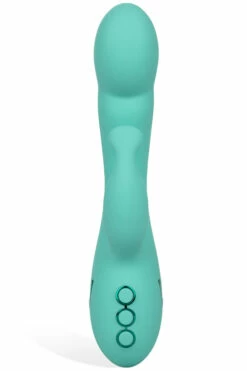 California Exotic 8.25" Double Rumble Silicone Rabbit with Flicking Teaser -Women's Sex Toys Shop large 3 382