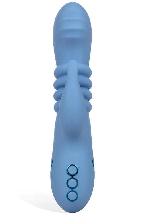 California Exotic 8" Thrusting Silicone G-Spot Rabbit with Flicking Teaser 3 California Exotic 8" Thrusting Silicone G-Spot Rabbit with Flicking Teaser - Image 3
