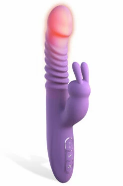 Pipedream Thrusting 9.5" Rabbit Vibrator With Heat Function -Women's Sex Toys Shop large 3 395